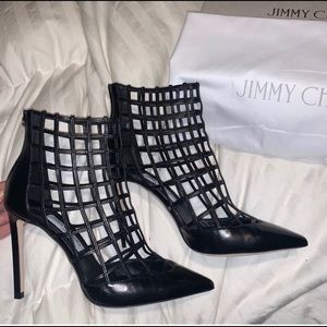 COPY - Jimmy Choo Sheldon 100 caged heels black